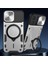 iPhone 15 Pro Için Çift Katmanlı Telefon Kılıfı, Slayt Kamera Kapağı ve Metal Gizli Braket ile Gümüş (Yurt Dışından) 5