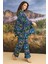 Kadın Çiçek Desenli 3'lü Pijama Takımı 23136 2