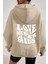 Unisex Love Never Fails Sırt Baskılı Sweatshirt 1