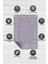 Etnik Desenli Mor Renkli Halı Vintage Bordürlü Halı Geometrik Desenli Dijital Baskı Halı 4