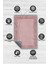 Etnik Desenli Pembe Renkli Halı Vintage Bordürlü Halı Geometrik Desenli Dijital Baskı Halı 4