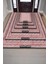 Etnik Desenli Pembe Renkli Halı Vintage Bordürlü Halı Geometrik Desenli Dijital Baskı Halı 5