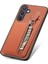Samsung Galaxy S24 Fermuarı Cep Karbon Fiber Doku Telefon Kickstand Cover (Yurt Dışından) 3