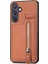 Samsung Galaxy S24 Fermuarı Cep Karbon Fiber Doku Telefon Kickstand Cover (Yurt Dışından) 5