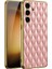 Samsung Galaxy S24+ Dikişli Eşkenar Dörtgen Pu Deri+Tpu+Pc Kapağı Cep Telefonu Kılıfları (Yurt Dışından) 1