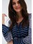Sakura Dress Çan Kollu Diz Üstü Yazlık Kadın Triko Elbise Indigo Melanj 4
