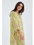 Akıra Dress Bol Kesim 117 cm Mat Dokulu Yazlık Kadın Elbise fıstık/lila 5