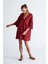 Hiromi Dress Pamuk 3/4 Kol Diz Hizası Yazlık Kadın Elbise magenta 1