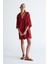 Hiromi Dress Pamuk 3/4 Kol Diz Hizası Yazlık Kadın Elbise magenta 2