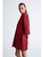 Hiromi Dress Pamuk 3/4 Kol Diz Hizası Yazlık Kadın Elbise magenta 3