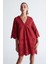 Hiromi Dress Pamuk 3/4 Kol Diz Hizası Yazlık Kadın Elbise magenta 4