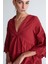 Hiromi Dress Pamuk 3/4 Kol Diz Hizası Yazlık Kadın Elbise magenta 5