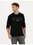 Pierre Cardin Erkek Siyah Regular Fit Bisiklet Yaka Sweatshirt 50279532-VR046 1