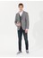 Erkek Gri Slim Fit Yün Karışımlı Ceket 50256395-VR024 4