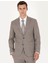 Erkek Açık Kahverengi Slim Fit Yün Karışımlı Takım Elbise 50273542-VR002 4