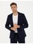 Erkek Lacivert Body Esnek Fit Blazer Ceket 50287491-VR033 4
