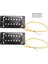 Adet (1 Takım) Siyah Humbucker Çift Bobin Elektro Gitar Manyetikleri + Çerçeve Vidası (Yurt Dışından) 3
