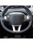 3 Adet/takım Araba Direksiyon Dekorasyon Kapak Trim Etiket Peugeot 2008 Için Fit 208 308 2014-2018 Mat Gümüş (Yurt Dışından) 2