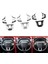 3 Adet/takım Araba Direksiyon Dekorasyon Kapak Trim Etiket Peugeot 2008 Için Fit 208 308 2014-2018 Mat Gümüş (Yurt Dışından) 4