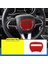 Dodge Challenger 2015-2020 Için 1 Adet Kırmızı Karbon Fiber Araba Direksiyon Sticker Kapak Trim Dekoratif, Orta (Yurt Dışından) 3