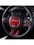 Dodge Challenger 2015-2020 Için 1 Adet Kırmızı Karbon Fiber Araba Direksiyon Sticker Kapak Trim Dekoratif, Orta (Yurt Dışından) 4