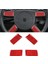 Dodge Challenger 2008 2009 2010 Için Araba Aksesuarları Karbon Fiber Direksiyon Düğmesi Accent Ayar Kapağı Etiket, Kırmızı (Yurt Dışından) 1