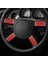 Dodge Challenger 2008 2009 2010 Için Araba Aksesuarları Karbon Fiber Direksiyon Düğmesi Accent Ayar Kapağı Etiket, Kırmızı (Yurt Dışından) 3
