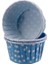 Cupcake Kalıbı Küçük Boy 44*35 mm - 100'LÜ Puantiyeli Mavi 1