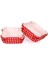 Pet Kapsül 80*80 mm Kağıt Cupcake Kağıdı Kare - 100'LÜ Puantiyeli Kırmızı 3