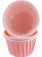 Cupcake Kalıbı Pet Kapsül Dalgalı Kek Kalıbı 65X38 mm - 100'LÜ Beyaza Kırmızı Kalp Desenli 3.8 cm 3