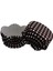 Cupcake Kalıbı Pet Kapsül Dalgalı Kek Kalıbı 65X38 mm - 100 Adet Puantiyeli Kahverengi 3.8x6.5 cm 1