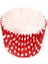 Kek Kalıbı Pet Kapsül 52*45 mm Kağıt Cupcake Kağıdı - 100'LÜ Puantiyeli Kırmızı 1