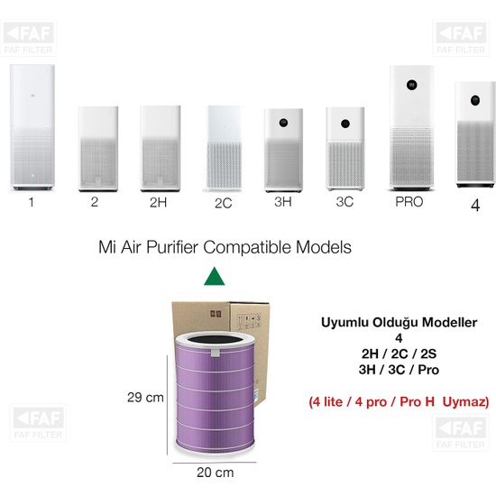 Xiaomi 3h Xiaomi Mi Air Purifier 3h Filtre Mor Fiyatı
