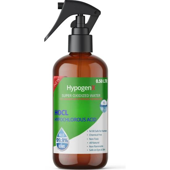 Hypogenx Genel Dezenfektan - 500 ml Sprey Başlıklı Hipokloröz Asit Bazlı