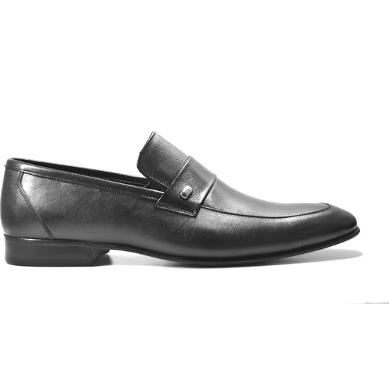 Onlo Ayakkabı 106 Deri Siyah Klasik Erkek Kösele Ayakkabı