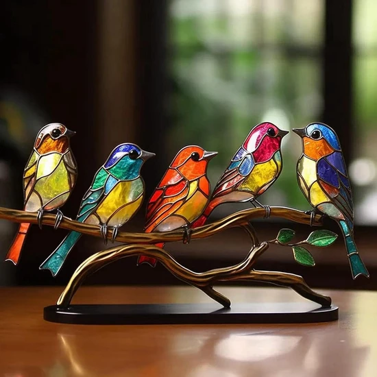 Archive Dalda Lekeli Kuş Masaüstü Süsleri, Çok Renkli Kuş Lekeli Metal Masa Süsü, Lekeli Demir Süsü (Yurt Dışından)