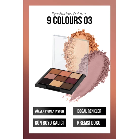 New Well Eyeshadow Palette 9 Colours No 03