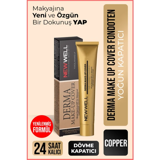 New Well Derma Make-Up Cover Foundation - Copper