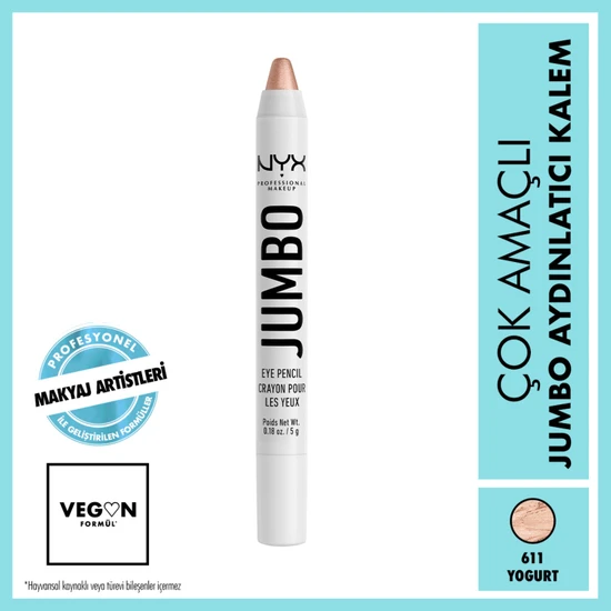 Nyx Professional Makeup Jumbo Eye Pencil | Çok Amaçlı Aydınlatıcı Kalem - 611 Yogurt