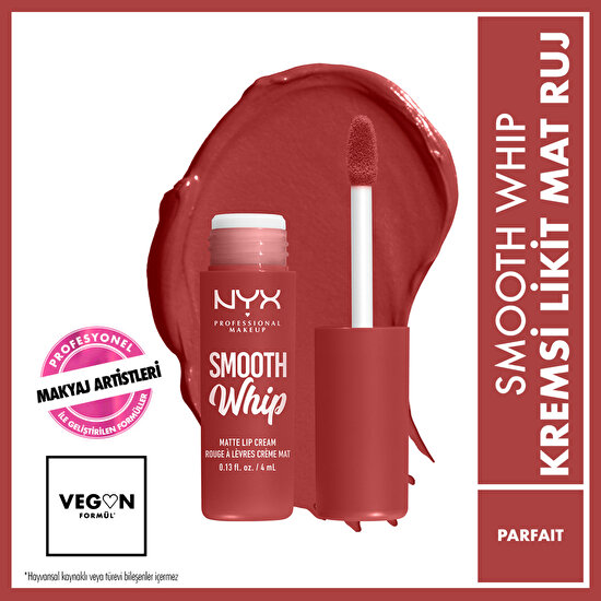 Nyx Professional Makeup Smooth Whip Kremsi Likit Mat Ruj - Parfait