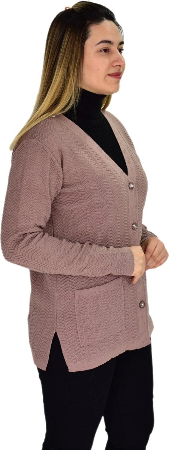 Çalıkuşu Kadın Cepli Triko Hırka BGL-ST03349 görsel 3