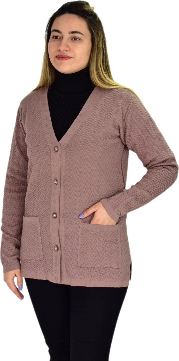 Çalıkuşu Kadın Cepli Triko Hırka BGL-ST03349 görsel 2