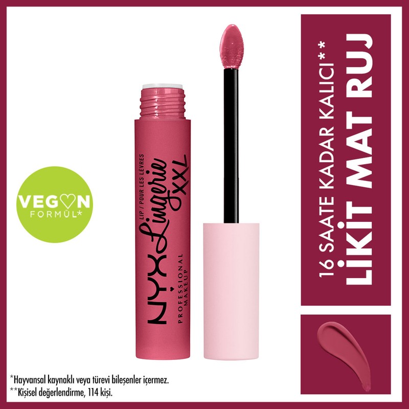 NYX Professional Makeup Lıp Lıngerıe Xxl Matte Lıquıd Lıpstıck - Pushd Up