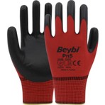 Beybi 2 Çift pn5 Kırmızı Siyah Iş Eldiveni 9/L Beden