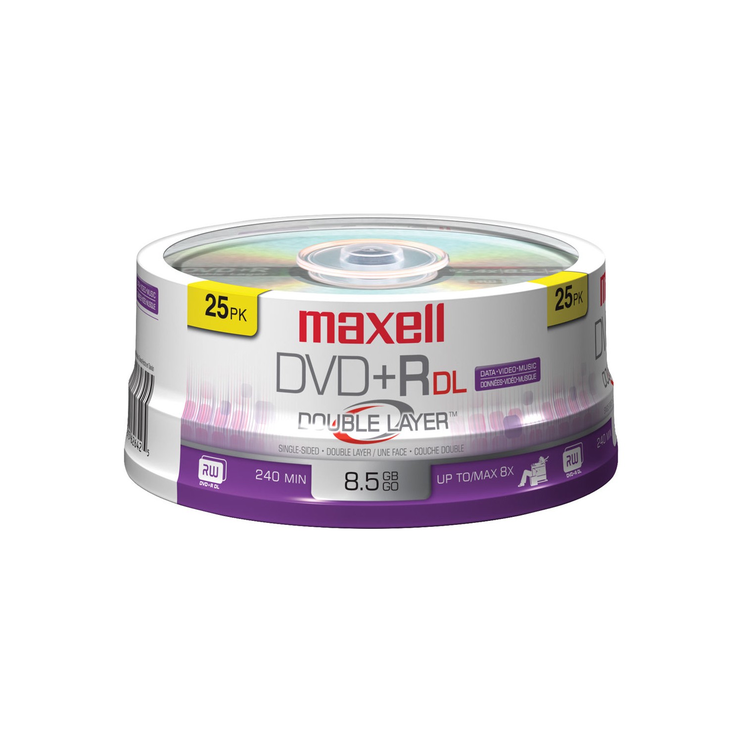 Maxell Dvd+R 8.5gb Dl 240MIN 8x 25LI Printable Fiyatı
