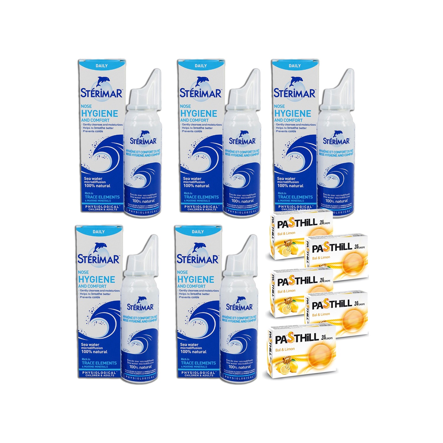 Sterimar 5 Adet Sterimar Deniz Suyu Burun Spreyi 100 ml