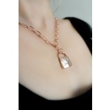 Fashion Jewellery Rose Çanta Uçlu Zincir Kolye