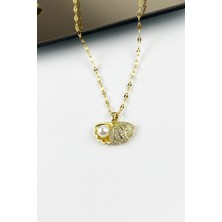 ÇLK Accessories Çelik Incili Istiridye Kadın Kolye TRKOLYE5369 B34003