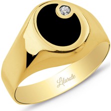 Lilarote Altın Erkek Taşlı Yüzük