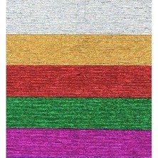 Kika Renkli Metalik Krapon Kağıdı 50 x 100 mm 5'li